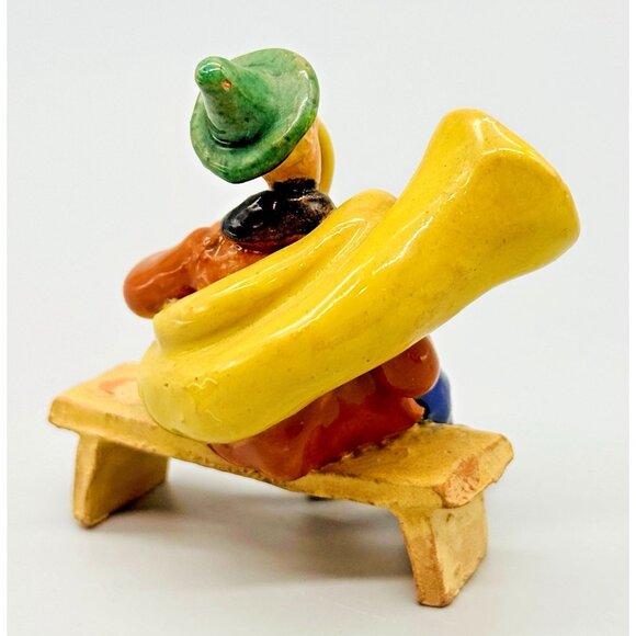 Vintage Redware Polka Band Musician Figurines Beer Tuba Trumpet Accordion Czech - Picture 14 of 16